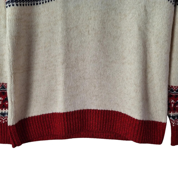 Abercrombie & Fitch VTG Men Medium Merino Wool Blend Fair Isle Pullover Sweater - Picture 5 of 10